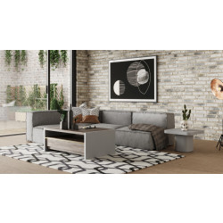 Divani Casa Navstar - Contemporary Grey Fabric Modular Sectional Sofa