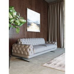Divani Casa Sepulveda - Modern Grey Fabric Sofa