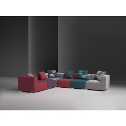 Estro Salotti Donna Modern Fabric Sectional Sofa