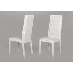 Donna - Contemporary White Leatherette Dining Chair (Set of 2)