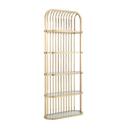 Modrest Doral - Clear Glass & Gold Shelf