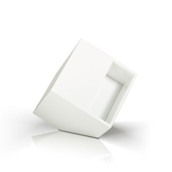 Modrest Book - White Glossy Magazine Holder End Table