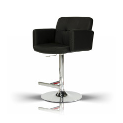 Modrest Lindy Contemporary Black Leatherette Bar Stool