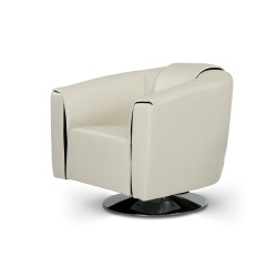 Divani Casa Lowell - Modern Leatherette Swivel Lounge Chair