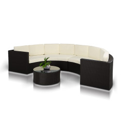 Renava Crescent - Round Patio Set and Coffee Table