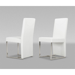 Modrest Vanessa Modern White Leatherette Dining Chair (Set of 2)