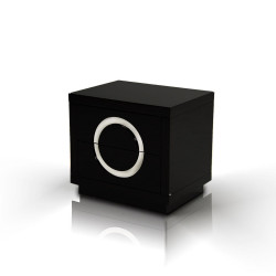 A&X Ovidius - Black Lacquer Nightstand