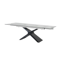 Modrest Adler - Modern Black Glass Extendable 63"/94.5" Dining Table