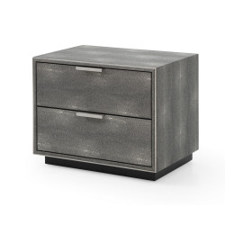 Modrest Dynasty - Modern Shagreen Two Drawer Nightstand