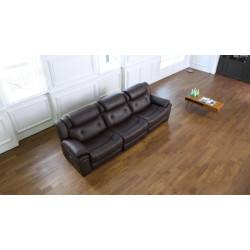 Divani Casa Samson Modern Brown Leather Sofa w/ Electric Recliners