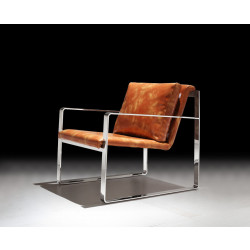 Divani Casa Apex Modern Brown Leatherette Accent Chair