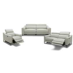 Divani Casa Eden - Modern Grey Leather Sofa Set