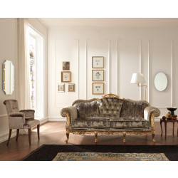 Estro Salotti Edward Traditional Italian Fabric Sofa Set