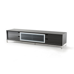 Modrest Edward Modern Large Black High Gloss TV Stand