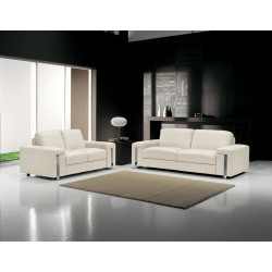 Estro Salotti Modern White Leather Sofa Set