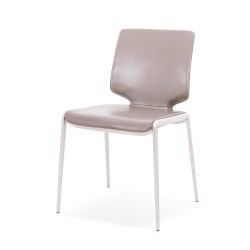 Modrest Eileen - Modern Dark Grey Eco-Leather Dining Chair (Set of 2)