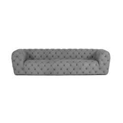 Coronelli Collezioni Ellington - Italian Grey Nubuck Leather 3-Seater Sofa