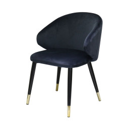 Modrest Elon - Modern Blue Velvet Dining Chair (Set of 2)