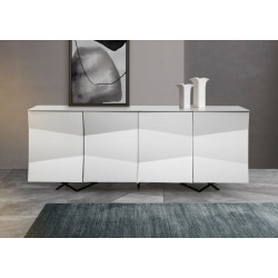 Modrest Ely - Modern White High Gloss Buffet