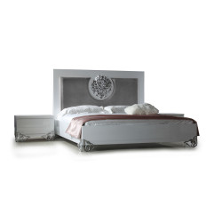 Versus Emma - Modern Grey & White Lacquer Bed