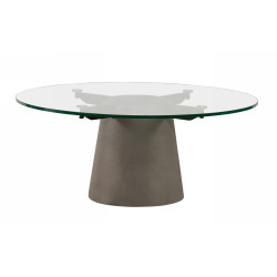 Nova Domus Essex - Contemporary Concrete, Metal and Glass Coffee Table