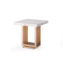 Modrest Kingsley Modern Marble & Rosegold End Table