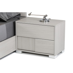 Modrest Ethan Italian Modern Grey Nightstand