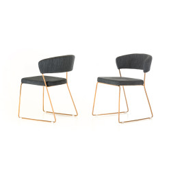 Ashland - Modern Grey & Rosegold Dining Chair (Set of 2)