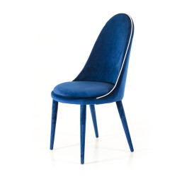 Klamath - Modern Blue & White Fabric Dining Chair (Set of 2)