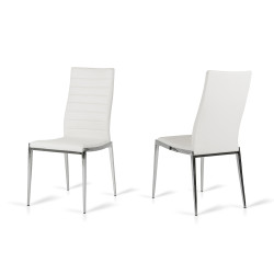 Libby - Modern White Leatherette Dining Chair (Set of 2)