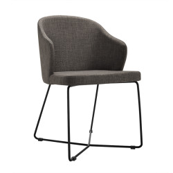 Gia - Modern Grey Fabric Dining Chair (Set of 2)