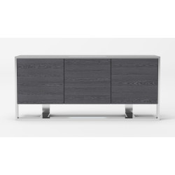 Modrest Fauna - Modern Elm Grey & Stainless Steel Buffet