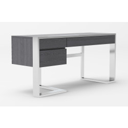 Modrest Fauna - Modern Elm Grey & Stainless Steel Desk