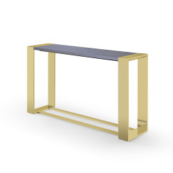 Modrest Fauna - Modern Wenge and Brass Console Table
