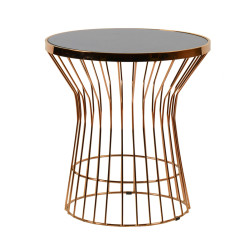 Modrest Edie Modern Black & Rosegold End Table