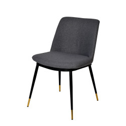 Modrest Batson Modern Grey Fabric Dining Chair (Set of 2)