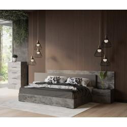 Nova Domus Ferrara - Modern Volcano Oxide Grey Bed