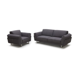 Divani Casa Laurel Modern Grey Fabric Sofa Set