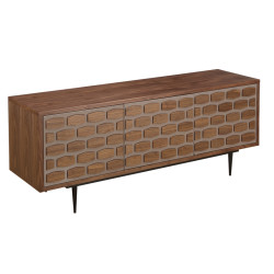 Modrest Cobblestone Modern Walnut Buffet