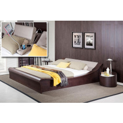 Modrest Geneva Contemporary Brown Oak & Grey Bedroom Set