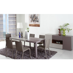 Modrest Puzzle - Modern 2-Tone Dining Table