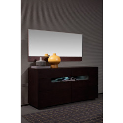 Modrest Ceres - Modern Brown Oak Bedroom Mirror