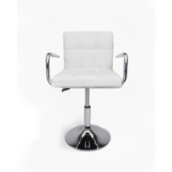 Modrest B05 - Modern Eco-Leather White Swivel Chair