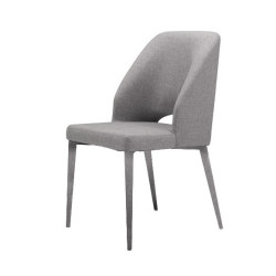 Modrest Fisher Modern Grey Fabric Dining Chair (Set of 2)