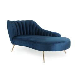 Modrest Florez - Modern Blue Velvet Chaise