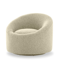 Modrest Frontier - Glam Beige Fabric Accent Chair