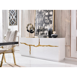 Modrest Aspen Modern White & Gold Buffet