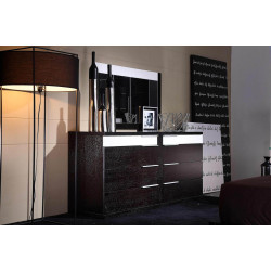 Modrest Gamma Modern Wenge & White Mirror