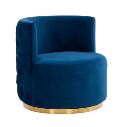 Modrest Gary -  Modern Blue Fabric Accent Chair