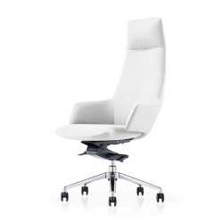 Modrest Gates - Modern White High Back Executive Office Chair